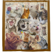 Katzen-Collage-Duschvorhang Duschvorhang (Vorderseite)