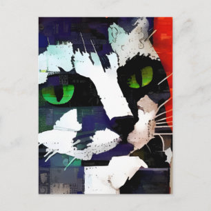 Katzen Collage Postkarte