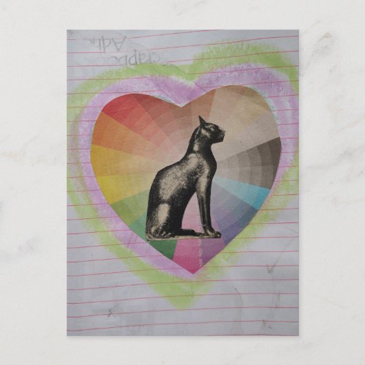 Katzen-Collage Postkarte (Vorderseite)