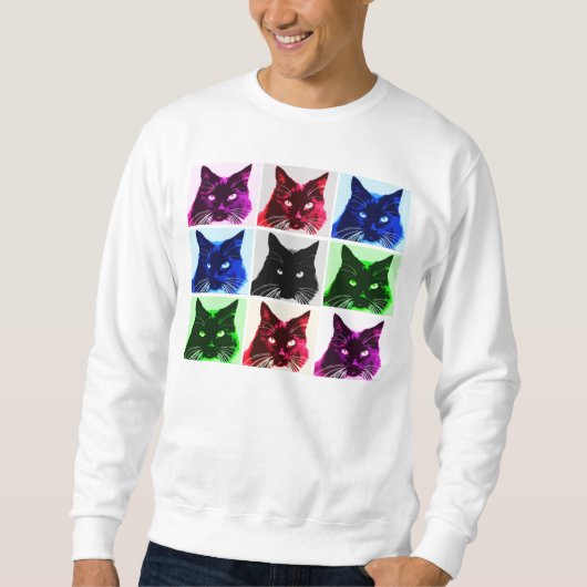 Katzen-Collage Sweatshirt (Vorderseite)