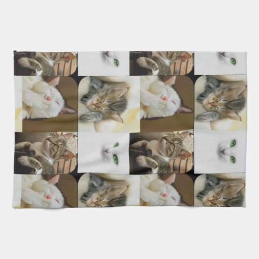 Katzen-Collagen-Geschirrtuch Geschirrtuch (Horizontal)