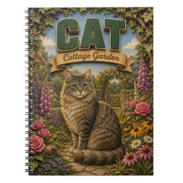 Katzen Cottage Garten POPCUT Notizblock