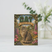Katzen Cottage Garten POPCUT Postkarte (Stehend Vorderseite)