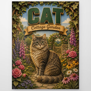 Katzen Cottage Garten POPCUT Postkarte
