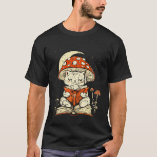Katzen Cottagecore Design Pflanzenliebhaber Blumen T-Shirt