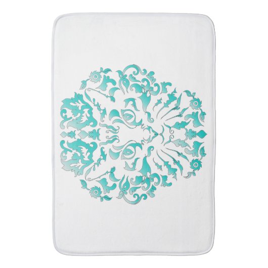 Katzen-Damast-Bad-Matte Badematte (Vorderseite Vertikal)