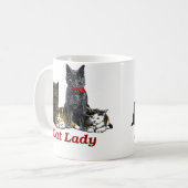 Katzen-Dame Kaffeetasse (Vorderseite Links)