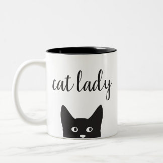 Katzen-Dame Mug Zweifarbige Tasse