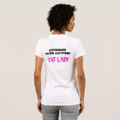 Katzen-Dame T-Shirt (Schwarz voll)