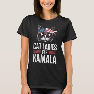 Katzen-Damen für Kamala Lustige Katze 2024 Kamala- T-Shirt