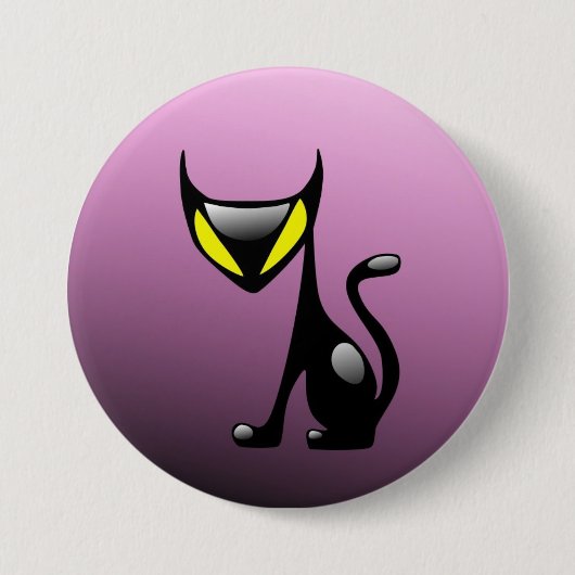Katzen-Dämon-Knopf Button (Vorderseite)