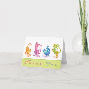 Katzen Dankeschön Notecard Dankeskarte