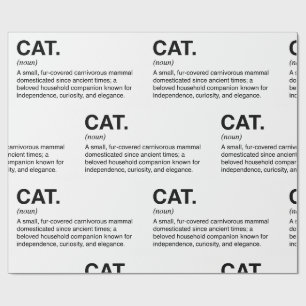 Katzen Definition Substantiv Lustiger Katzenliebha Geschenkpapier