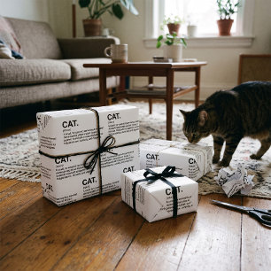 Katzen Definition Substantiv Lustiger Katzenliebha Geschenkpapier
