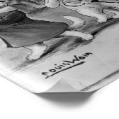 Katzen dekorieren Weihnachtsbaumposter Poster (Ecke)