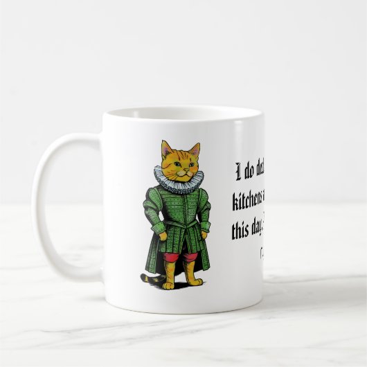 Katzen der Geschichte Tudor Times, königlicher Müt Kaffeetasse (Links)