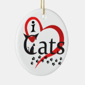 Katzen der Liebe I Keramik Ornament (Rechts)