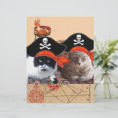 KATZEN DER PIRATE UND KARTEN DER ANTIKEN PIRATEN (Stehend Vorderseite)