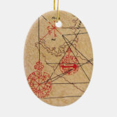 KATZEN DER PIRATE UND KARTEN DER ANTIKEN PIRATEN KERAMIKORNAMENT (Hinten)