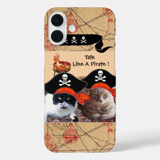 KATZEN DER PIRATEN ANTIQUE PIRATES TREASPAKETE UND Case-Mate iPhone HÜLLE (Rückseite)