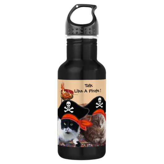 KATZEN DER PIRATEN ANTIQUE PIRATES TREASPAKETE UND TRINKFLASCHE (Vorderseite)