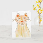 Katzen der Welt Notecard #4 Karte (Gelbe Blume)