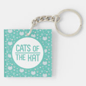 Katzen des Kat-Acrylic-Schlüsselanhängers Schlüsselanhänger (Rückseite)