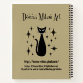 Katzen des Mitteljahrhunderts spielen Krabbeln Notizblock (Rückseite)