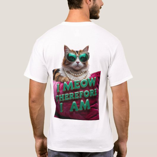 Katzen-Design für Hemd T-Shirt (Rückseite)