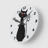 Katzen-Design Runde Wanduhr (Winkel)