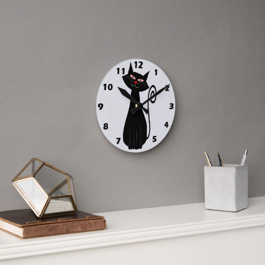Katzen-Design Runde Wanduhr (Büro)