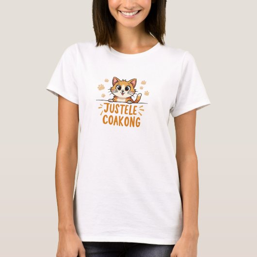 Katzen-Design-T-Shirt T-Shirt (Vorderseite)