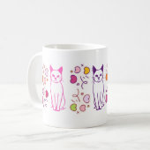 Katzen-Design-Tasse Kaffeetasse (Vorderseite Links)