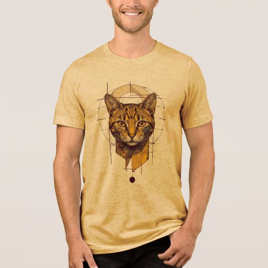Katzen Design Tri-Blend Shirt (Vorderseite)