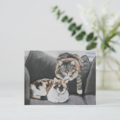 Katzen, die Art Postcard verändern Postkarte (Stehend Vorderseite)