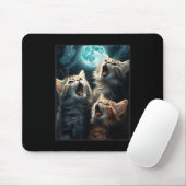 Katzen, die auf dem Mond herumhacken Funny Cat Mem Mousepad (Mit Mouse)