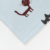 Katzen, die Blanken Gezeichnet haben Fleecedecke (Ecke)