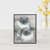 Katzen, die das Frühstück gewollt haben Karte (Gelbe Blume)