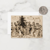 Katzen, die den Weihnachtsbaum von Louis Wain schm Mitteilungskarte (Vorderseite/Rückseite Beispiel)