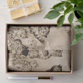 Katzen, die den Weihnachtsbaum von Louis Wain schm Seidenpapier (Geschenk)