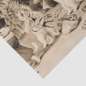 Katzen, die den Weihnachtsbaum von Louis Wain schm Seidenpapier (Detail)