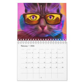 Katzen, die eine Brille AI tragen Kalender (Feb 2026)
