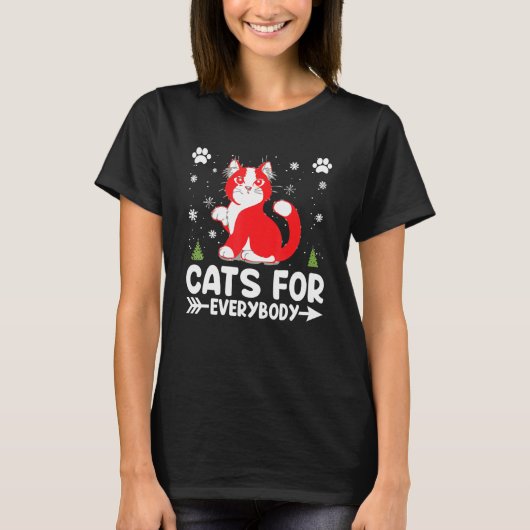 Katzen, die für jeden Körperweihbaum lustig sind T-Shirt (Vorderseite)