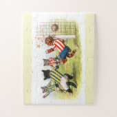 Katzen, die Fußballkunst spielen Puzzle (Vertikal)