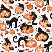 Katzen, die Halloween-Jack-o'-Laternenkürbis trage Geschenkpapier