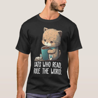 Katzen, die lesen, regieren die Welt Buch Buch Ner T-Shirt