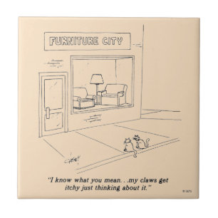 Katzen, die Möbel kratzen Fliese