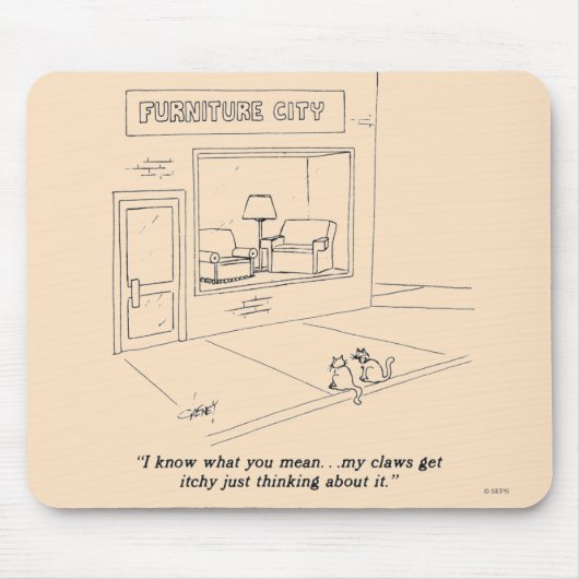 Katzen, die Möbel kratzen Mousepad (Vorne)