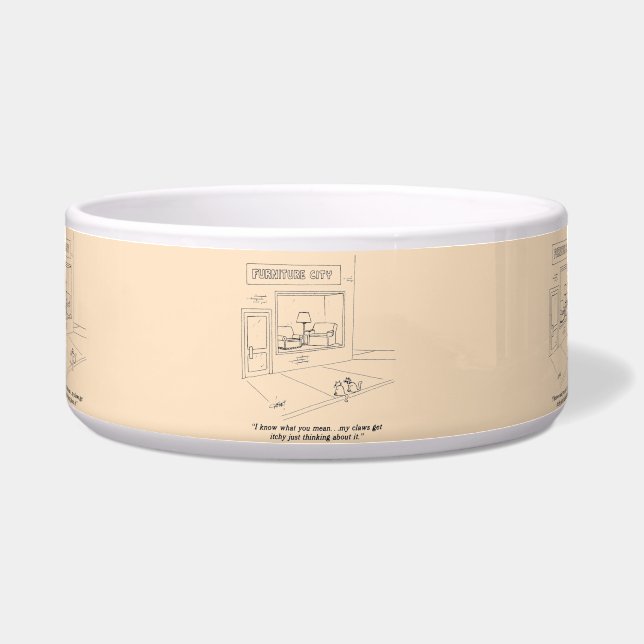 Katzen, die Möbel kratzen Napf (Vorderseite)