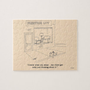 Katzen, die Möbel kratzen Puzzle